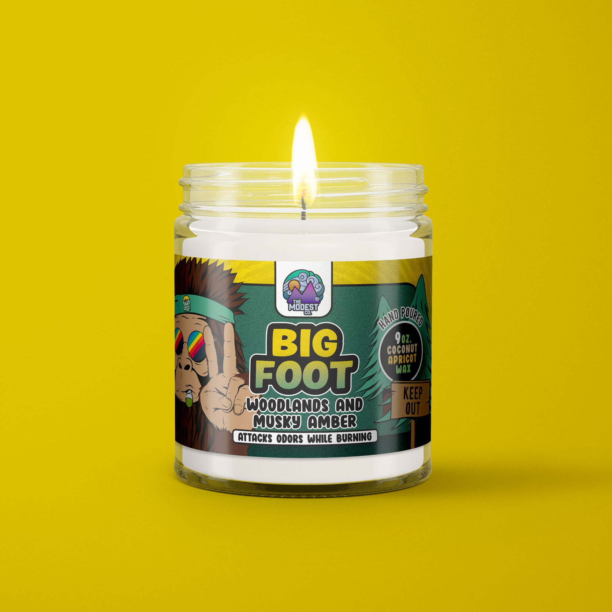 Big Foot Odor Fighting Candle - Woodlands, Amber & Musk