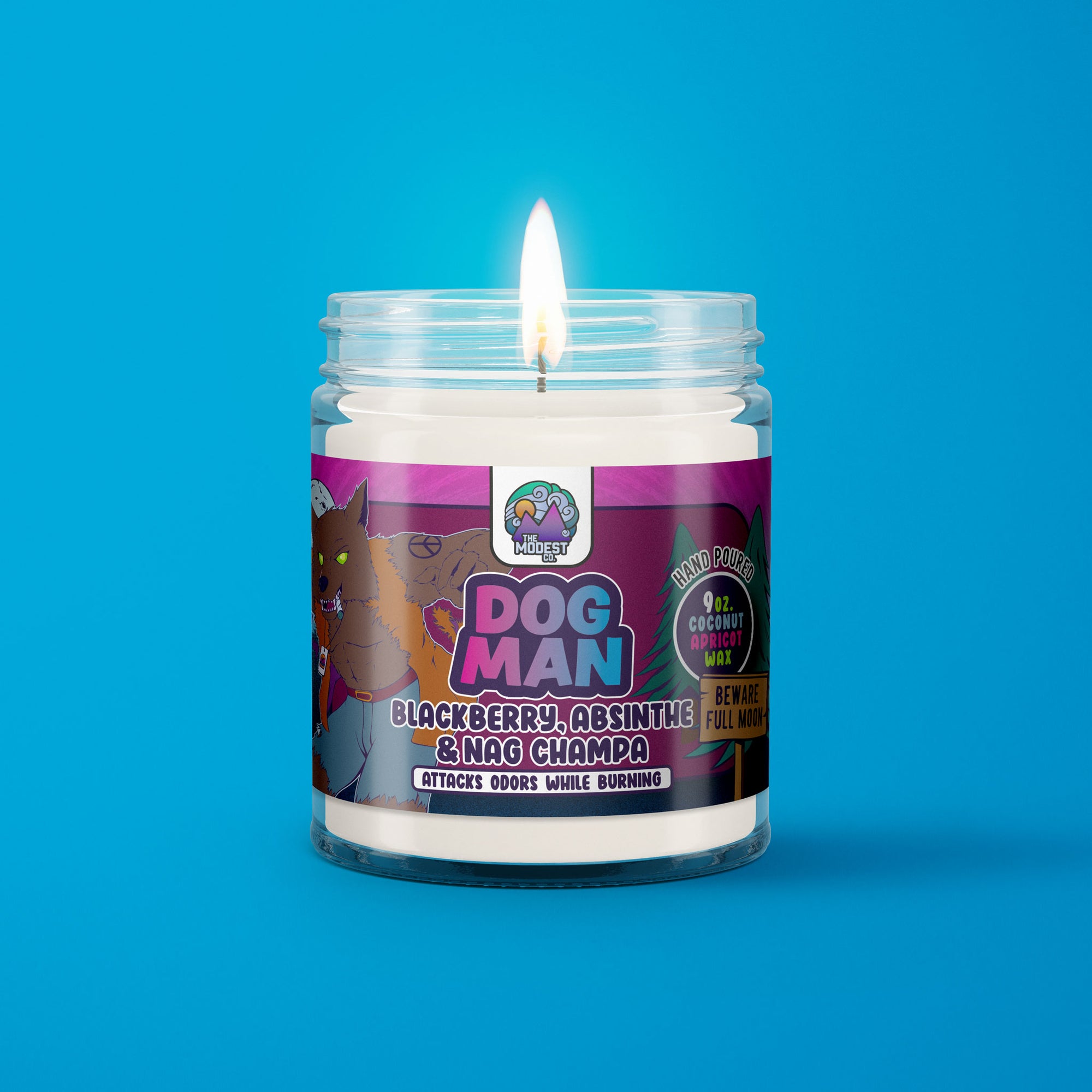 Dog Man Odor Fighting Candle - Blackberry Absinthe & Nag Champa
