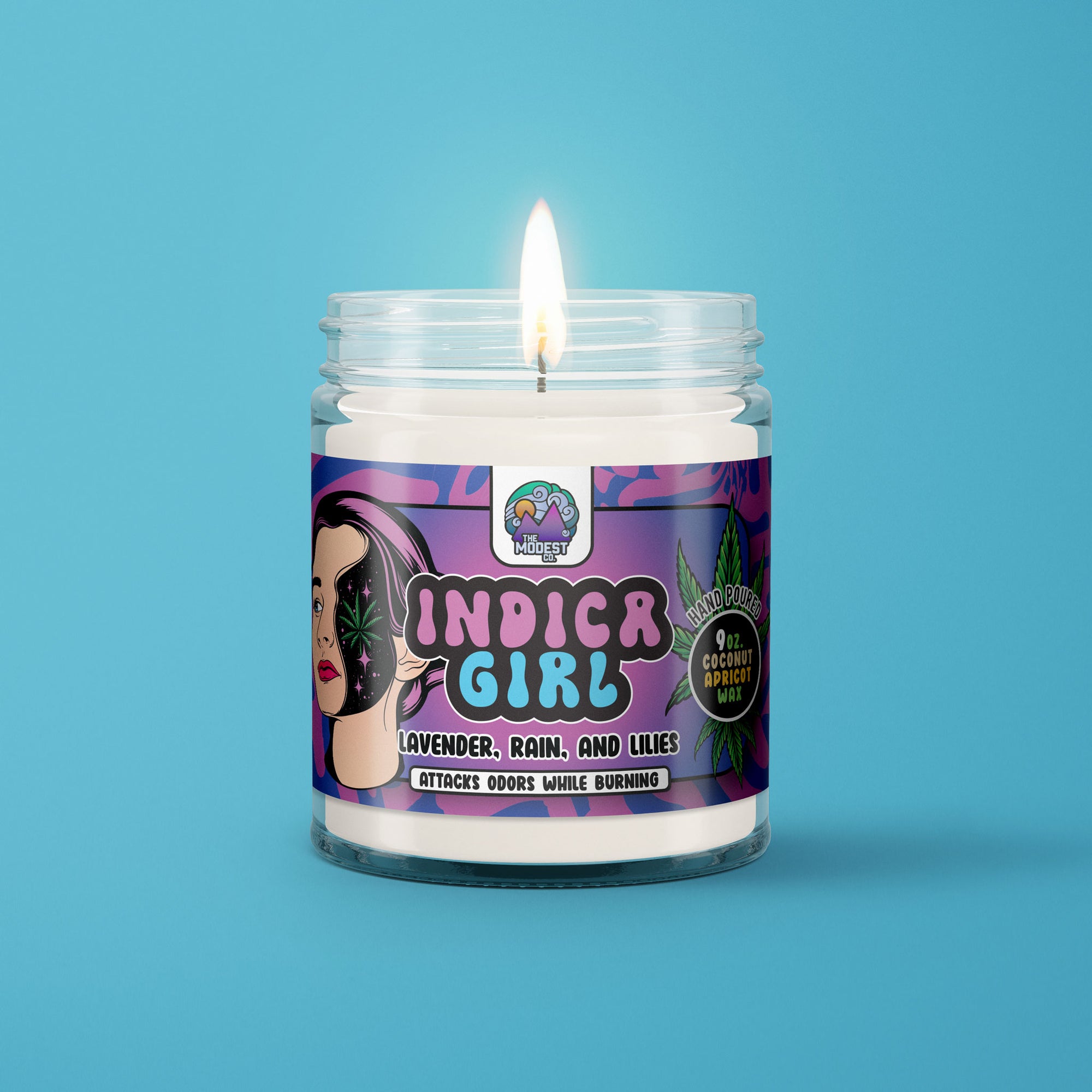 Indica Girl Odor Eliminating Candle - Rainwater, Lavender & Lillies