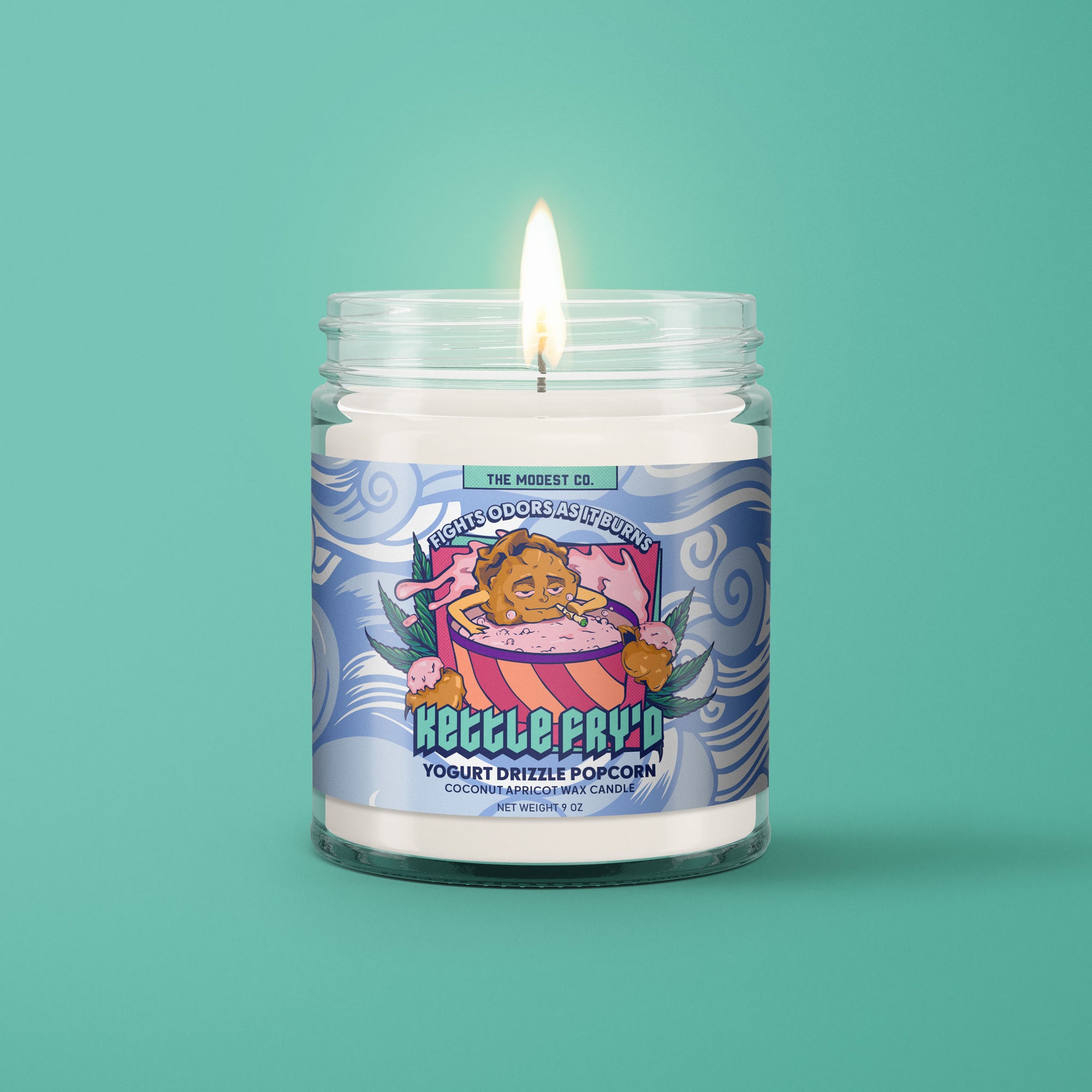 Kettle Fryd Odor Killing Candle - Gourmet Popcorn with Yogurt Clusters