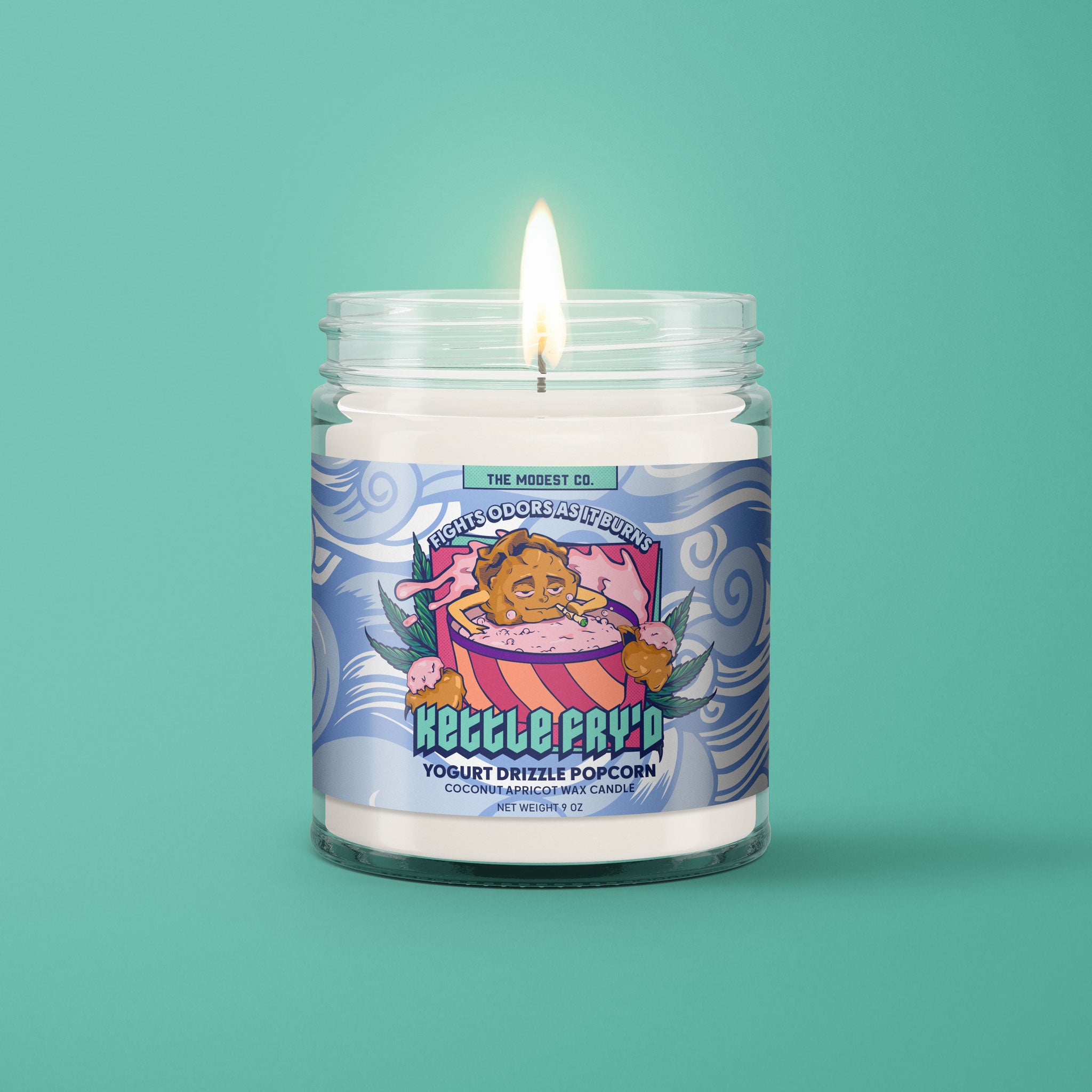 Kettle Fryd Odor Killing Candle - Gourmet Popcorn with Yogurt Clusters