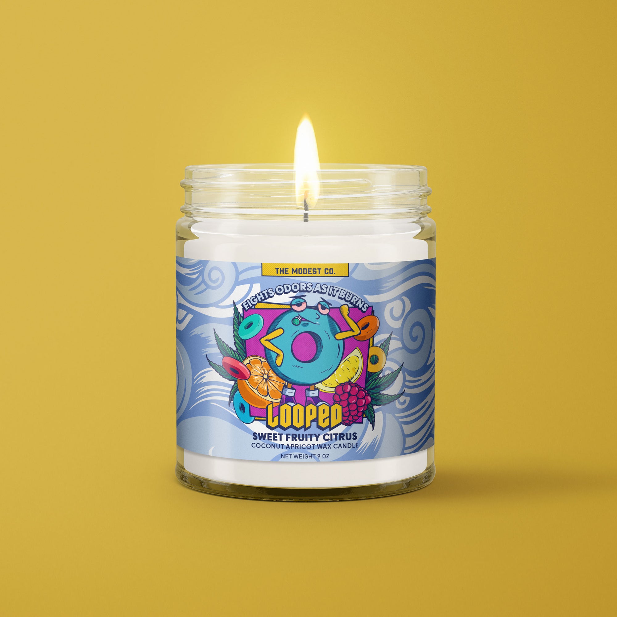 Looped Odor Killing Candle - Fruity Loops Cereal Scent