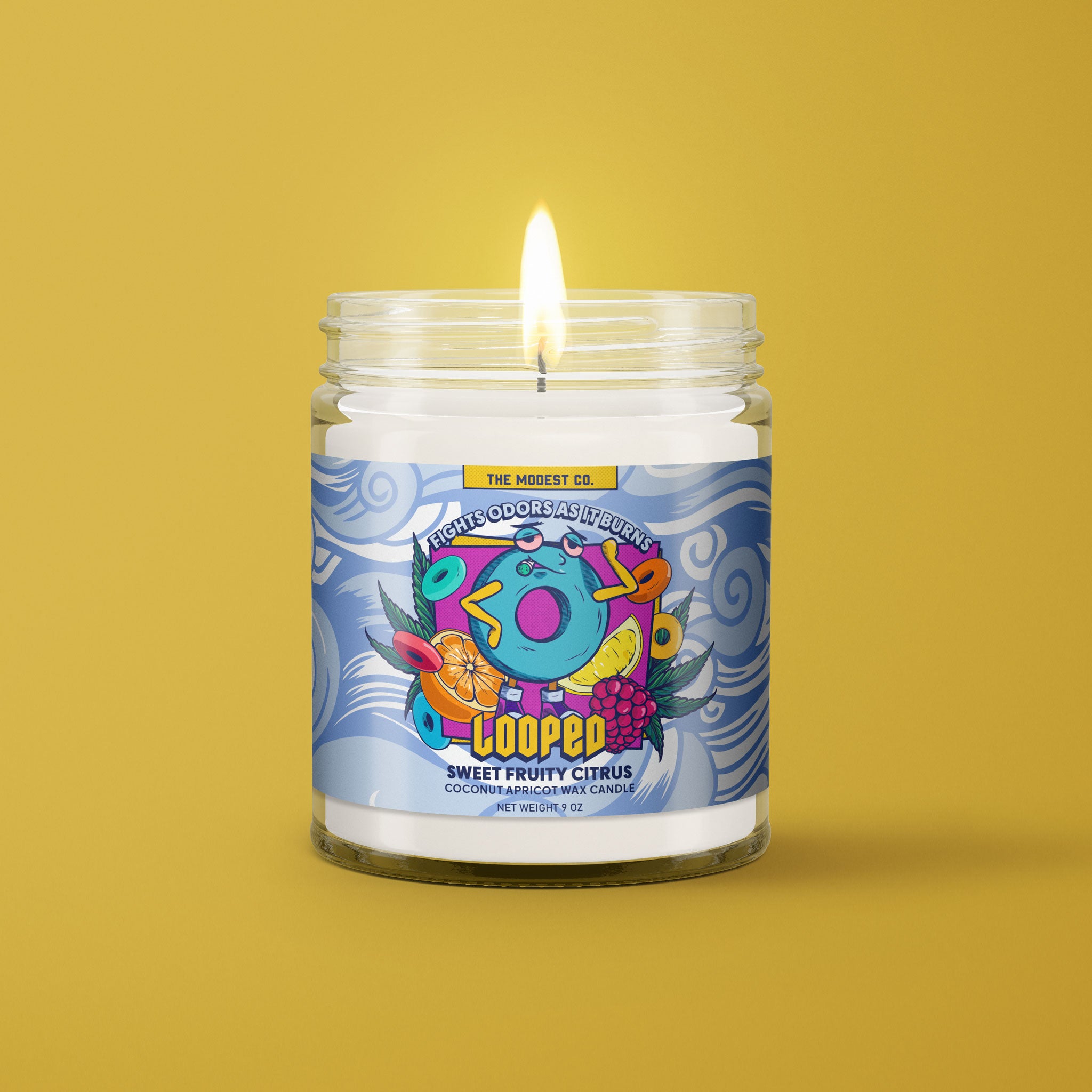 Looped Odor Killing Candle - Fruity Loops Cereal Scent