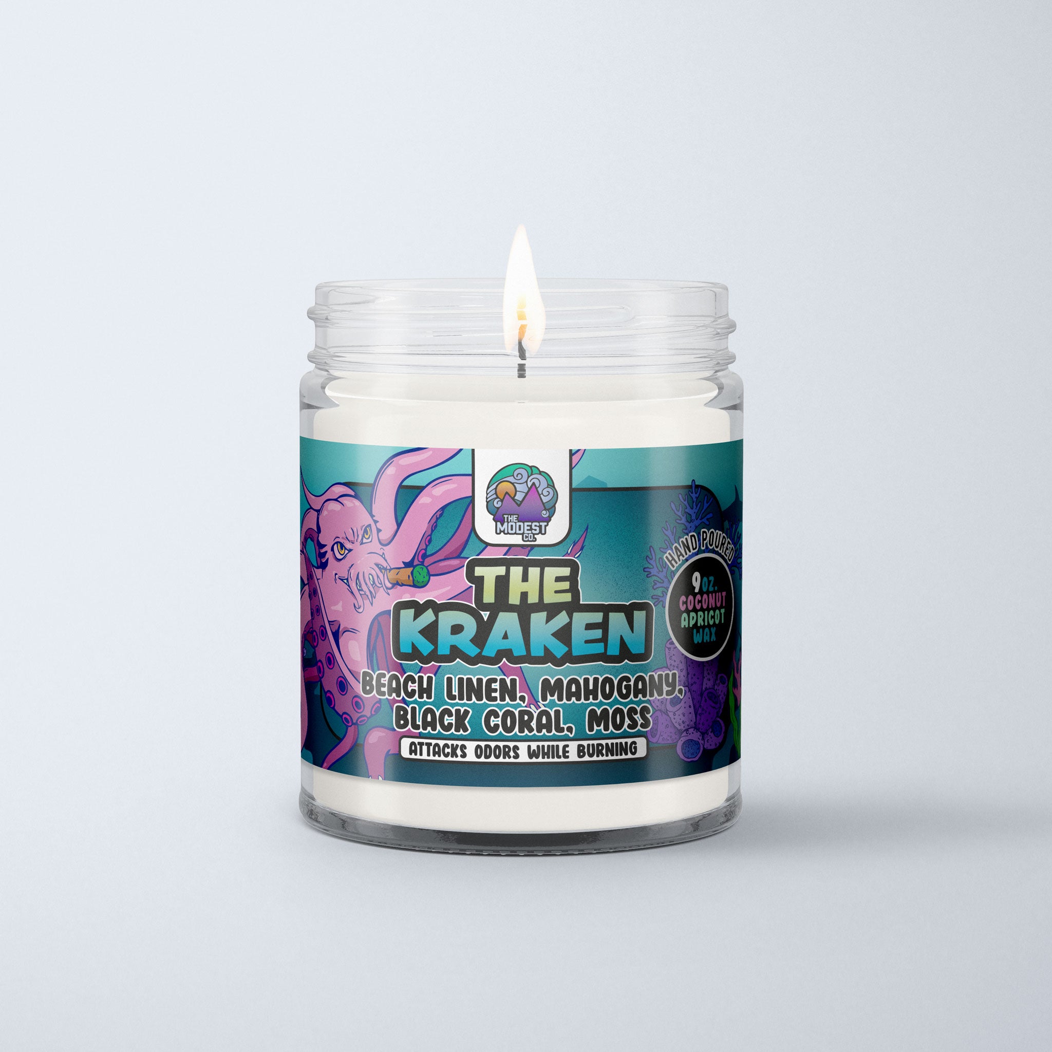 The Kraken Odor Eliminating Candle – Sea Mist, Eucalyptus & Aged Woods
