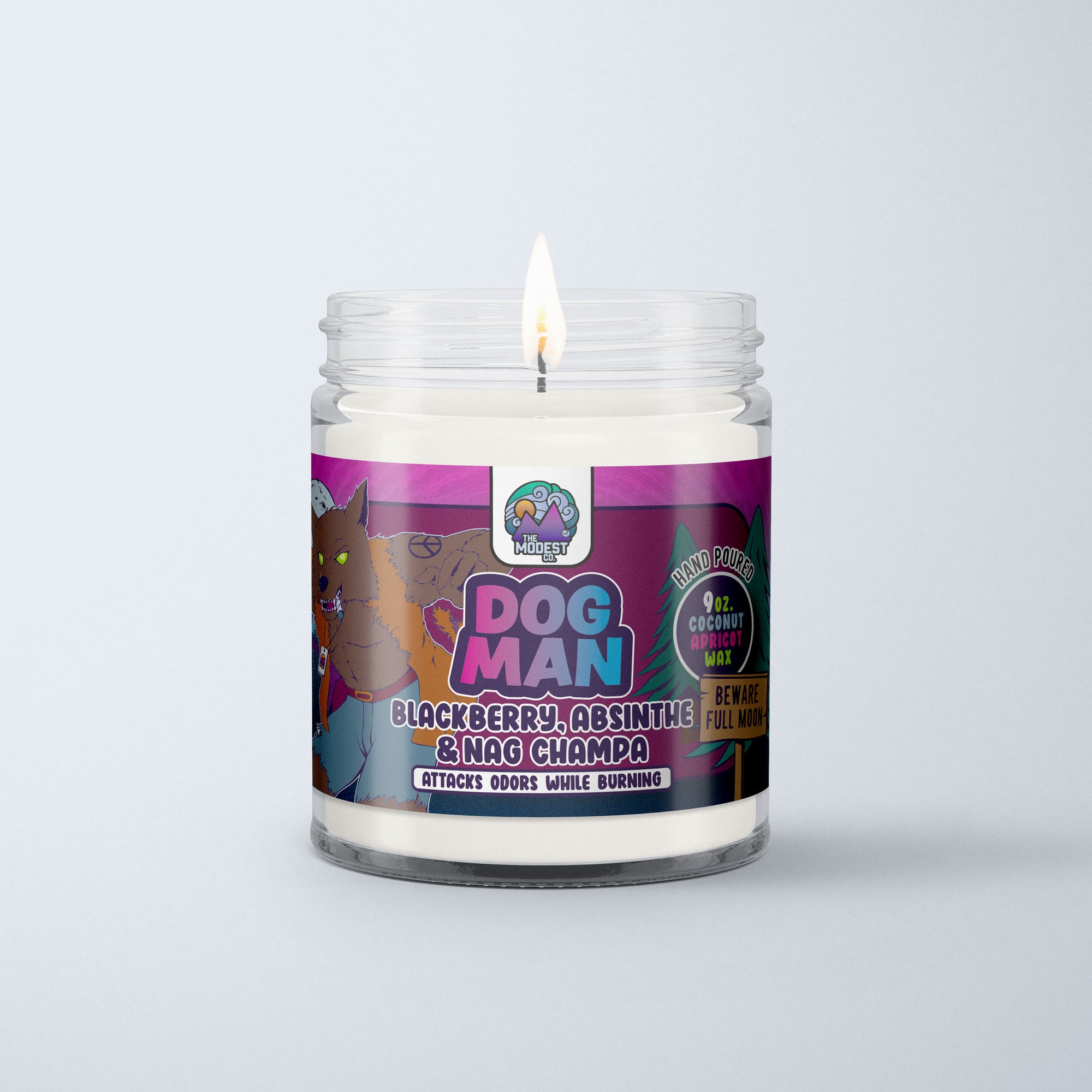 Dog Man Odor Fighting Candle - Blackberry Absinthe & Nag Champa