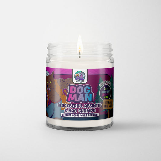 Dog Man Odor Fighting Candle - Blackberry Absinthe & Nag Champa