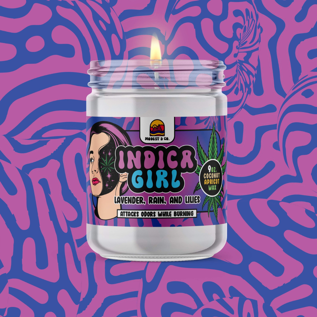 Indica Girl Odor Eliminating Candle Rainwater Lavender